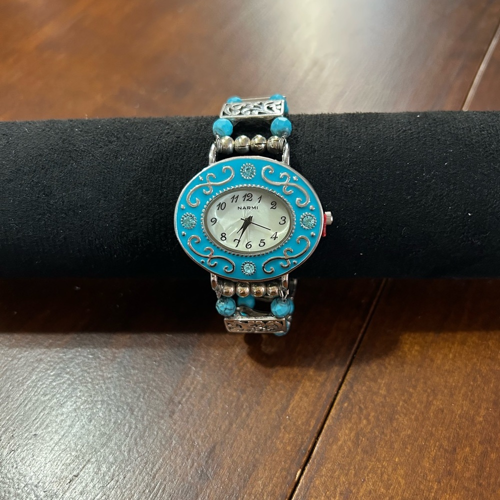 Blue and Silver Women's New Handcraft design Watch